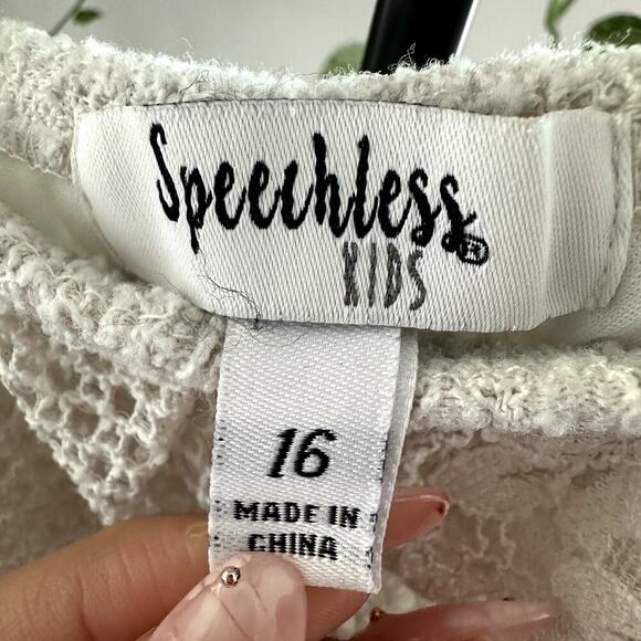 Speechless Kids Patchwork Tiered Dress Size 16 Boho Lace Ruffle Summer Spring - Picture 7 of 9